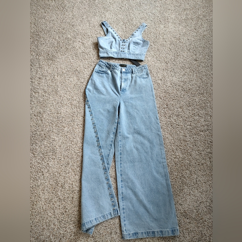 House of Harlow Jeans set. 2 pc.Size M/8 - Picture 2 of 6